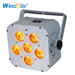 6 × 18 واط RGBWA + UV 6 في 1 مصباح LED لاسلكي يعمل بالبطارية
